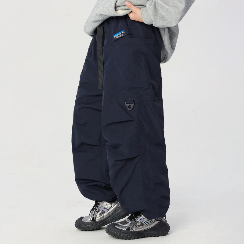 Dječje hlače s flis podstavom, dvostruki sloj, casual zimske hlače s elastičnim pojasom i šnirom.