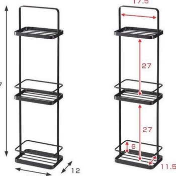Podlahový regál do kúpeľne na uskladnenie, 6 úrovní, Železo, bez vŕtania, Jednoduchý moderný dizajn