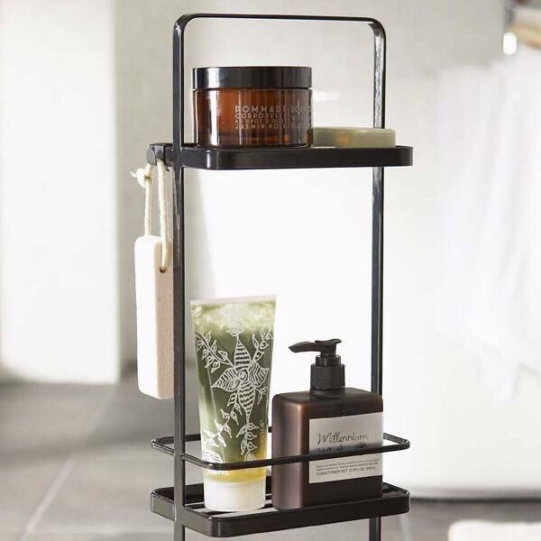 Podlahový regál do kúpeľne na uskladnenie, 6 úrovní, Železo, bez vŕtania, Jednoduchý moderný dizajn