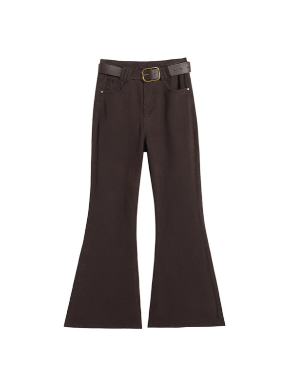 Дънки с подплата от флис, разкроени, висока талия, деним памук 95%+, зима 2025