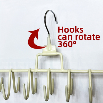 Drabužių pakaba su 18 kabliukų, kvadratinis stilius, modernus minimalistinis, plastiko danga, modelis ZL-2596654