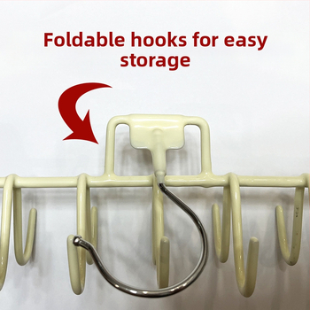 Drabužių pakaba su 18 kabliukų, kvadratinis stilius, modernus minimalistinis, plastiko danga, modelis ZL-2596654