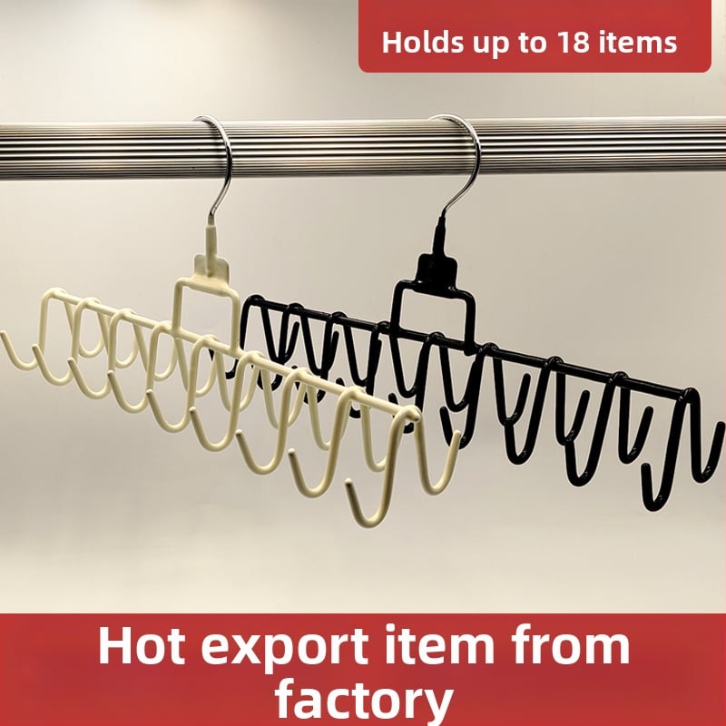 Drabužių pakaba su 18 kabliukų, kvadratinis stilius, modernus minimalistinis, plastiko danga, modelis ZL-2596654