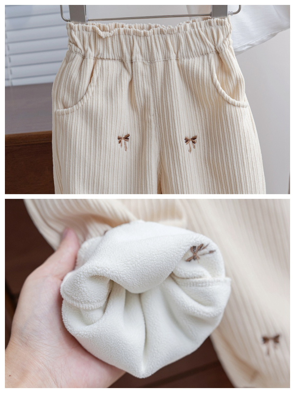 Dječje zimske hlače za djevojčice, pamuk, korejski stil casual, 80% pamuk, mekana obrada, cartoon uzorak