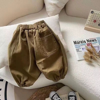 Dječje hlače Lantern, K-stil, casual, 95% pamuk, srednji pojas s elastikom, jednobojne, za djecu 3–8 godina, proljeće–jesen