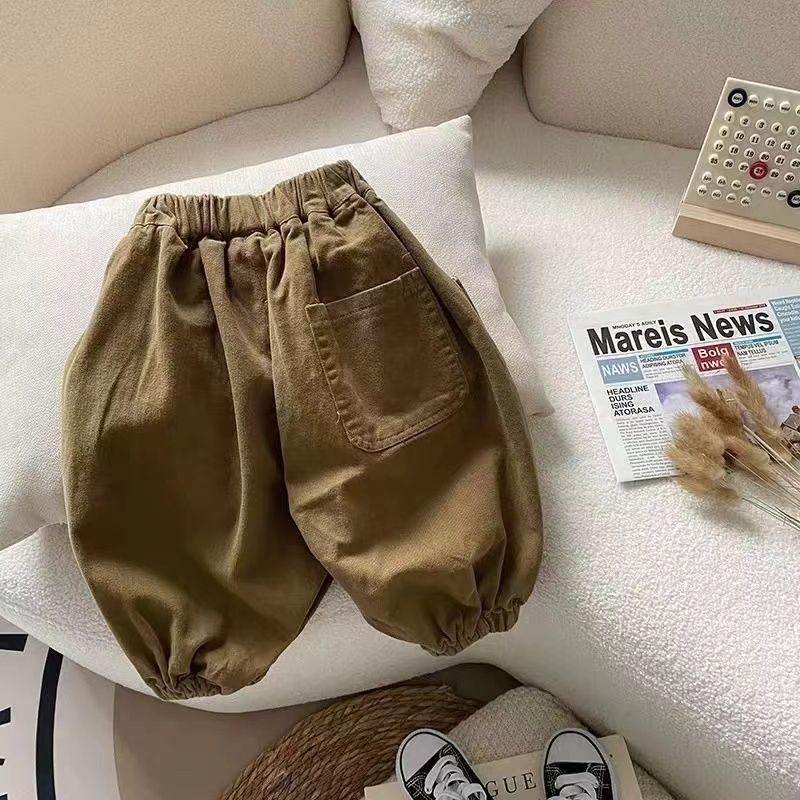 Dječje hlače Lantern, K-stil, casual, 95% pamuk, srednji pojas s elastikom, jednobojne, za djecu 3–8 godina, proljeće–jesen