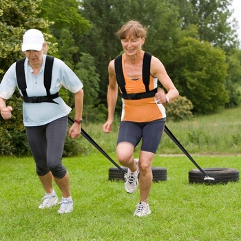 Pojas otpora za trening s 4 kopčama, podesiva duljina, snažna elastičnost – Materijal: traka, za odrasle, unisex