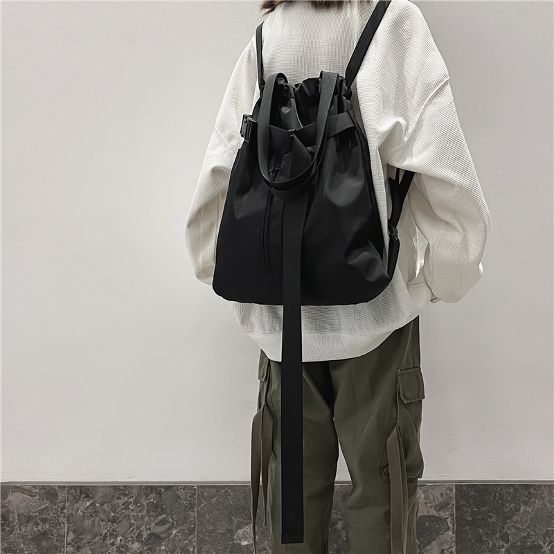 Nylon sporttáska kötéllel, uniszex, sokoldalú hátizsák (Nylon; Vízálló; Kapacitás kevesebb mint 20 L; Légpárnás vállpánt; Poliészter bélés)