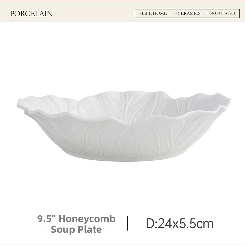 Porcelánový tanier s nepravidelným tvarom, podglazúrne prevedenie, vhodný do mikrovlnky, možnosť personalizácie/loga