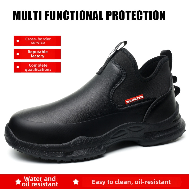 Šefų batai virtuvei – slip-on, mikropluošto oda, atsparūs vandeniui, atsparūs aliejui, neslidūs, žemas viršus