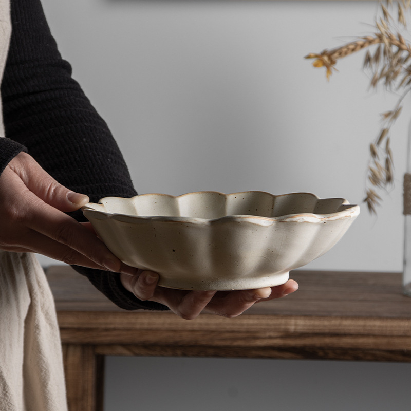 Porcelanska zdjela inspirirana japanskim retro stilom, okrugla, sigurna za mikrovalnu