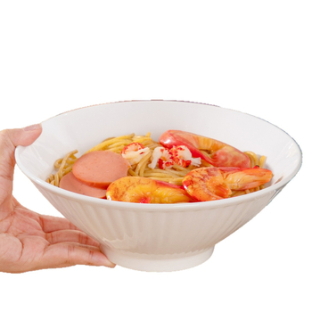 Porcelanska zdjela za ramen, japanskog stila, okrugla, mikrovalna kompatibilna, završetak pod glazurom, moderni jednostavan stil