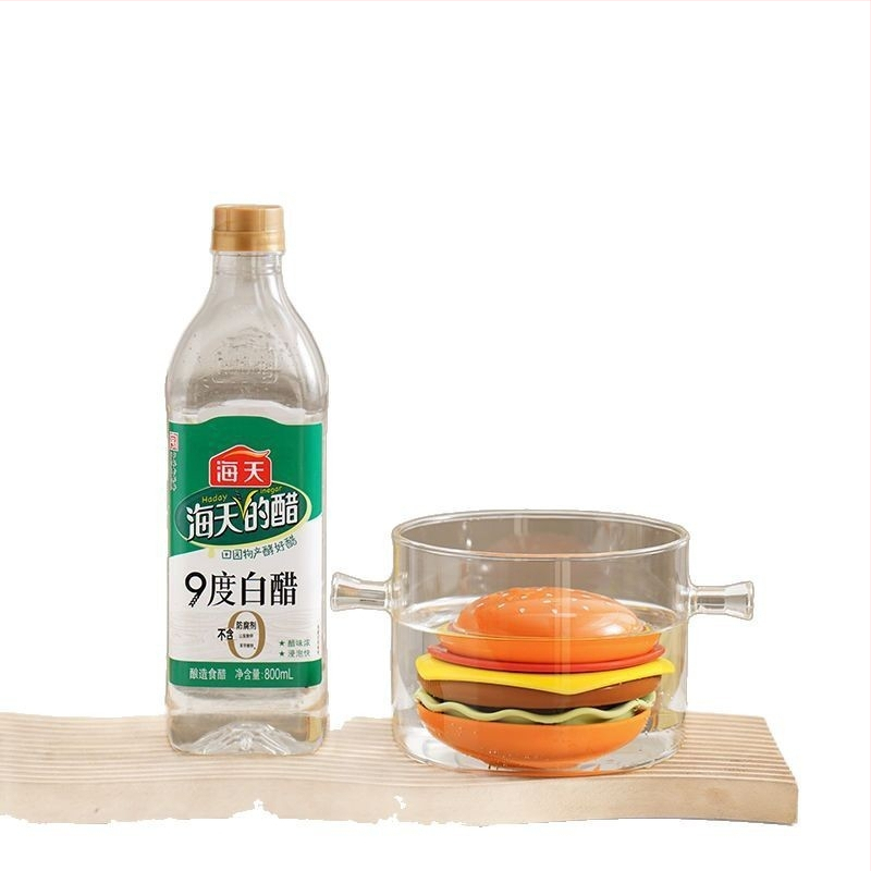 Miska na dip na hamburger – plastová, nepravidelného tvaru, rôzne vzory, svieži a roztomilý štýl, vhodná do mikrovlnnej rúry