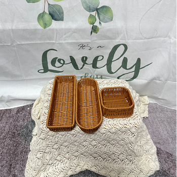 Κάδος αποθήκευσης μαχαιροπίρουνων κουζίνας - Ορθογώνιο καλάθι με υφή ρατάν, Μάρκα Xinwang, Απλός Στυλ, Πρόσφατα Διαθέσιμο