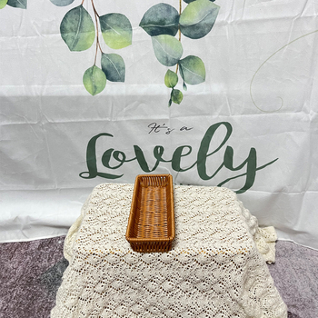 Κάδος αποθήκευσης μαχαιροπίρουνων κουζίνας - Ορθογώνιο καλάθι με υφή ρατάν, Μάρκα Xinwang, Απλός Στυλ, Πρόσφατα Διαθέσιμο