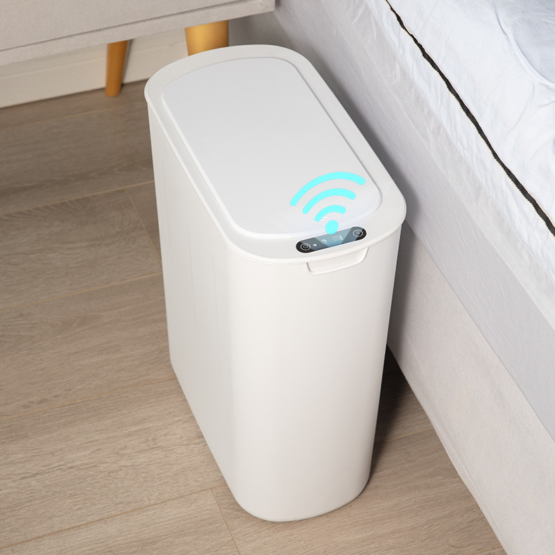 Έξυπνος κάδος απορριμμάτων με αισθητήρα επαγωγής, αυτόματο καπάκι, 13–17 L, πλαστικό, μοντέλο FH-8, διαχείριση αποβλήτων σε πολλές ζώνες