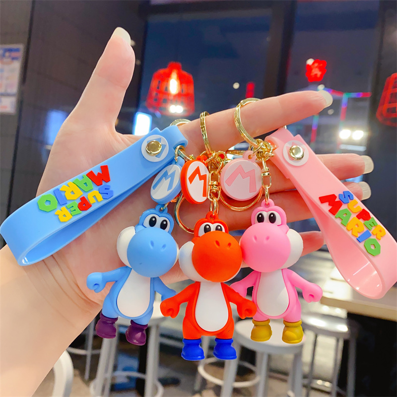 Guanxi σιλικόνη καρτούν δεινοσαύρος κλειδοθήκη κούκλα — γλυκό αξεσουάρ τσάντας, δώρο για ζευγάρια και φίλους