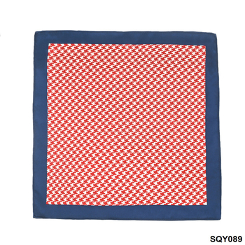 Копринено джобно кърпиче за костюм – ретро геометричен модел, печатна обработка; Mulberry коприна; произход Шънчжоу; пускане през зимата 2025