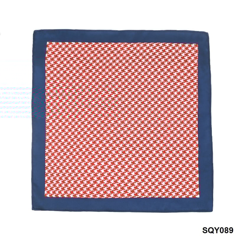 Копринено джобно кърпиче за костюм – ретро геометричен модел, печатна обработка; Mulberry коприна; произход Шънчжоу; пускане през зимата 2025