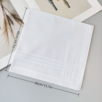 Носна кърпичка от 100% памук, възможност за бродиране или печат на лого, DIY, 18 г