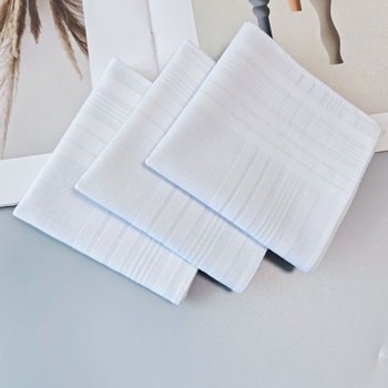 Носна кърпичка от 100% памук, възможност за бродиране или печат на лого, DIY, 18 г