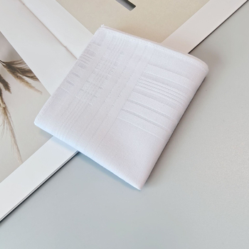 Носна кърпичка от 100% памук, възможност за бродиране или печат на лого, DIY, 18 г