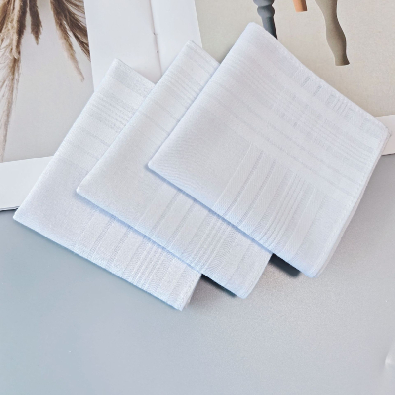 Носна кърпичка от 100% памук, възможност за бродиране или печат на лого, DIY, 18 г