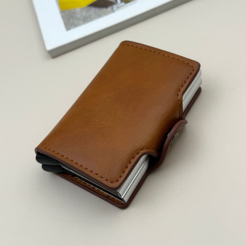 Bevis držač kartica - minimalistički dizajn, PU materijal, podstava od sintetičke kože, velika kapaciteta, unisex, anti-demagnetizacijska zaštita
