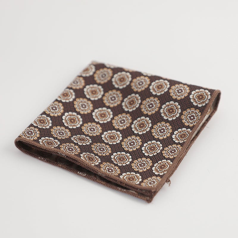 Vīriešu kabatas lakatiņš, ziedošs jacquard raksts, poliestera šķiedra, pieaugušajiem, ziema 2023