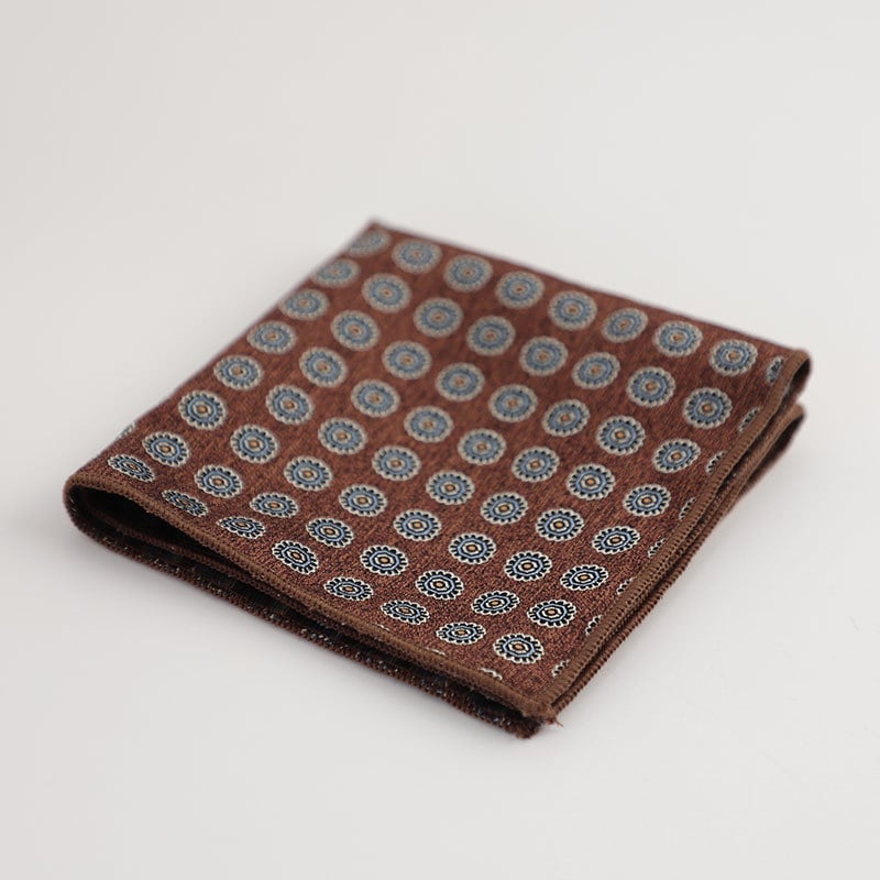 Vīriešu kabatas lakatiņš, ziedošs jacquard raksts, poliestera šķiedra, pieaugušajiem, ziema 2023