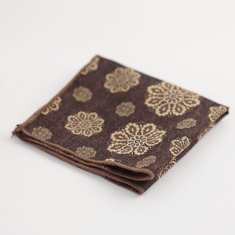 Vīriešu kabatas lakatiņš, ziedošs jacquard raksts, poliestera šķiedra, pieaugušajiem, ziema 2023