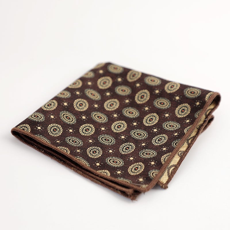 Vīriešu kabatas lakatiņš, ziedošs jacquard raksts, poliestera šķiedra, pieaugušajiem, ziema 2023