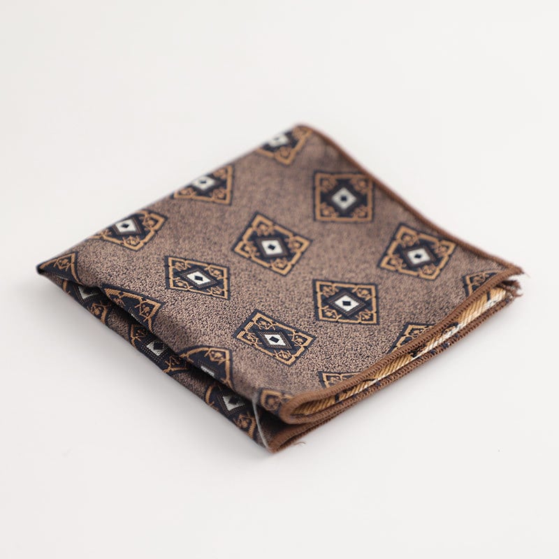 Vīriešu kabatas lakatiņš, ziedošs jacquard raksts, poliestera šķiedra, pieaugušajiem, ziema 2023