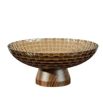 Bydoll gyümölcstál – műanyag, diófa mintázat, könnyed luxus retro, nappali/teaház számára, 2025 megjelenés, első osztályú minőség