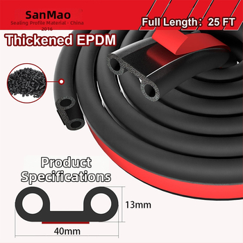 Gumová tesniaca páska na auto LE-SP01, 13 mm, univerzálna pre zadný výklop RV/pickup camper