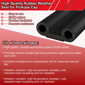 Gumena brtva za automobil LE-SP01, 13 mm, univerzalna za stražnji poklopac RV/pikap camper