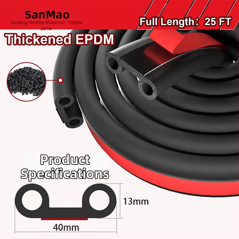 Gumová tesniaca páska na auto LE-SP01, 13 mm, univerzálna pre zadný výklop RV/pickup camper