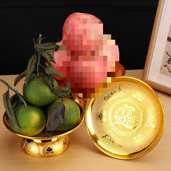Altar gyümölcstál, műanyag, kínai stílus, egyszerű kivitelezés otthoni tiszteletadásra