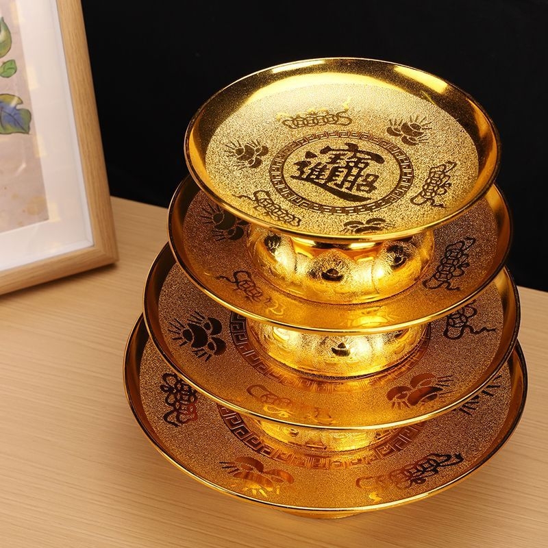 Altar gyümölcstál, műanyag, kínai stílus, egyszerű kivitelezés otthoni tiszteletadásra