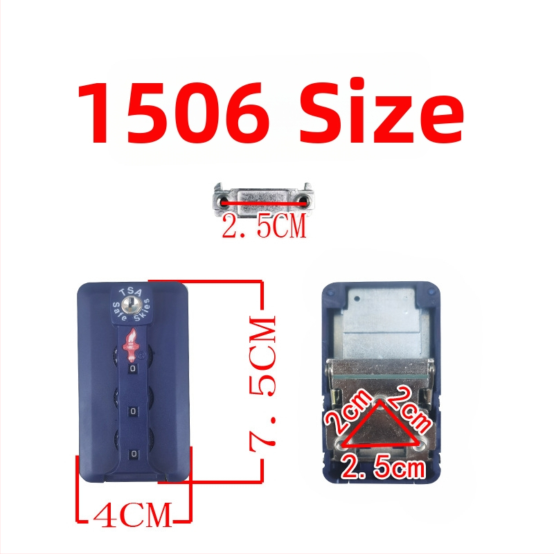 Bagāžas slēdzene ar TSA saderību, paroles slēdzene, pretzādzības funkcija, ABS materiāls