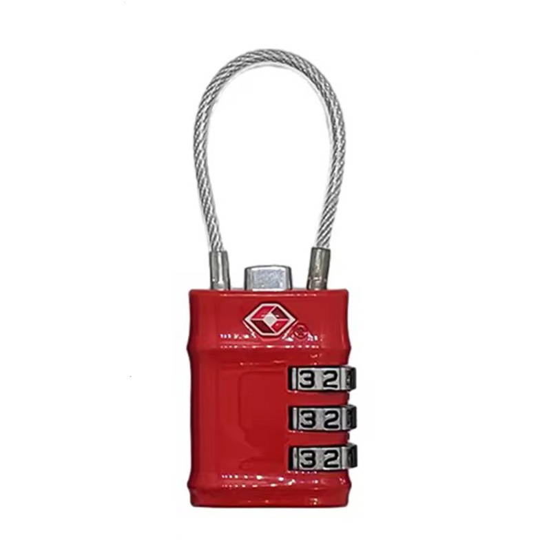 TSA201 încuietoare de bagaj cu cifru 3D din aliaj de zinc; potrivită pentru valize, cărucioare și rucsacuri; grosime tijă 3 mm; distanță între tijă 16 mm