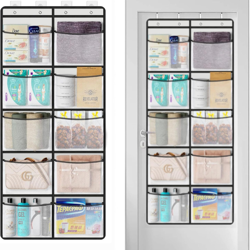 Born Vješivi organizator za odjeću s 10 pretinaca, mrežasti džepovi od netkanog materijala