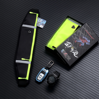 Uniszex sport derék táska reflexiós csíkkal, ultrakönnyű, lélegző, vízálló