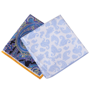 Kabatas lakatiņš, kešu ziedu raksts, poliestera diegs, izdrukāts, brīvā laika stils