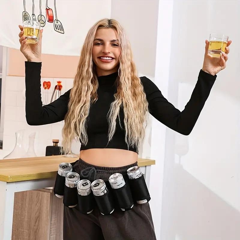 Kamuflažni pojas za pivo – torbica za 6 limenki, za zabave na otvorenom
