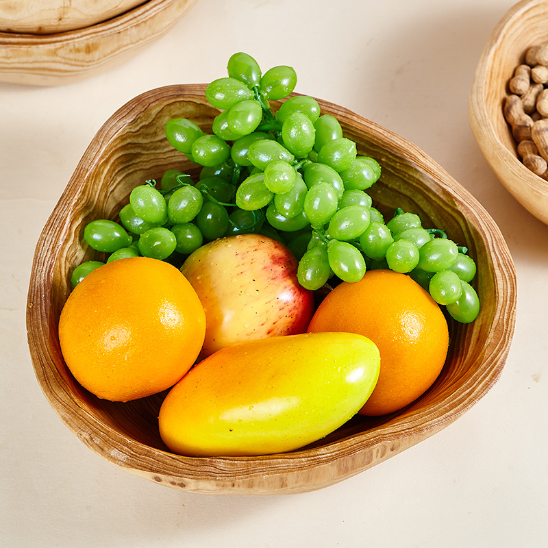 Fából készült gyümölcstál — kreatív könnyű luxus stílus, Shifei kézművesség, 2025-ös modell