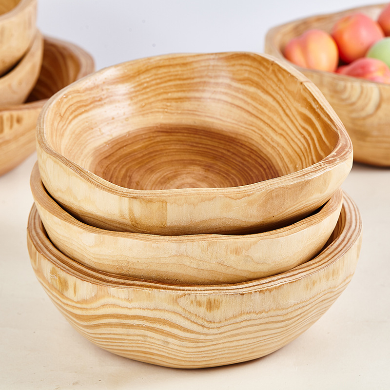 Fából készült gyümölcstál — kreatív könnyű luxus stílus, Shifei kézművesség, 2025-ös modell