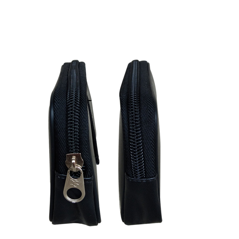 Férfi övtáska, ultra vékony, PU bőr, vízálló, poliészter bélés, városi egyszerűség