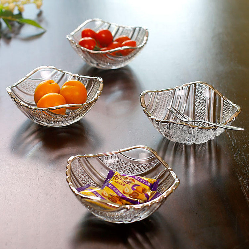 Üvegből készült gyümölcstál, friss és aranyos stílus, Tian Ying márka, kiemelkedő minőség