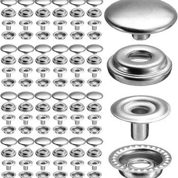 Mogi set nasturi snap din oțel inoxidabil, pentru jachete, blugi, corturi și genți